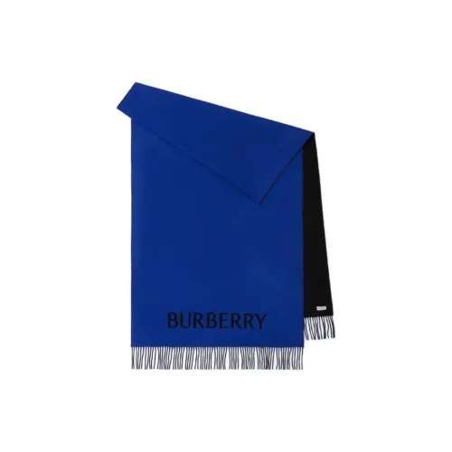 Burberry Logo Intarsia-knit Fringe-detailing Scarf