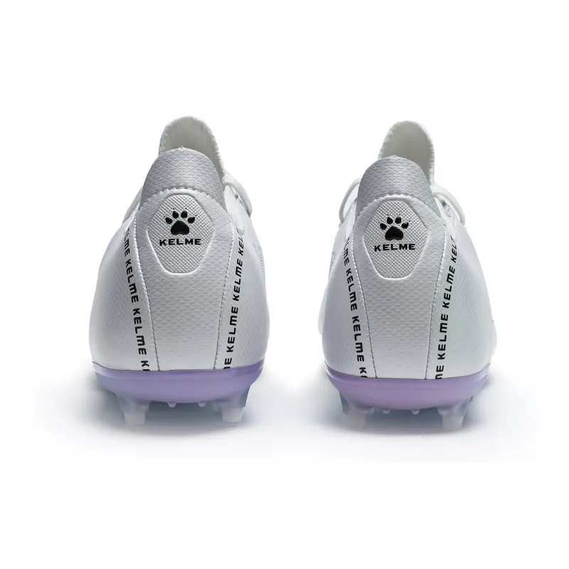 KELME MG Rubber Short Studs Anti Slip Wear Resistant Soccer Shoes Unisex White Blue-4