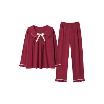 Pretty Lady Pajama Set Women's Burgundy