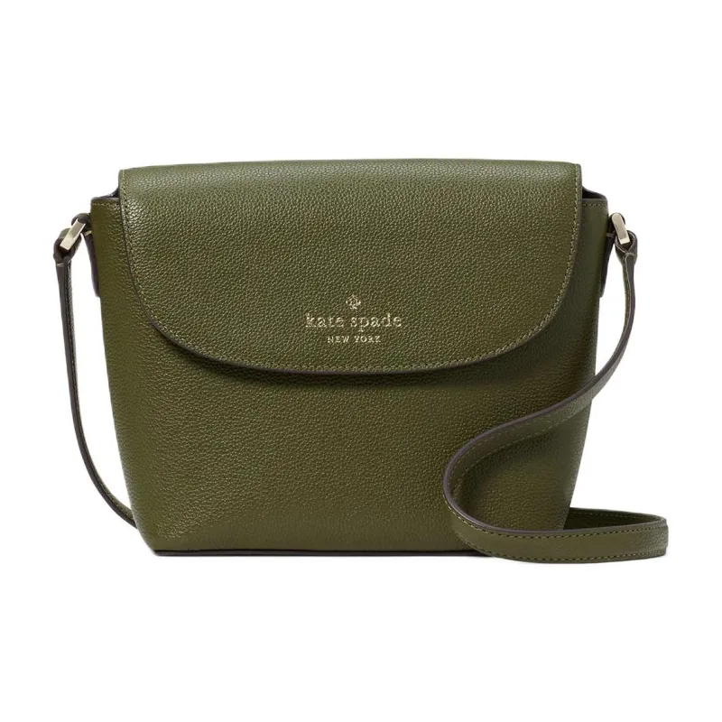 Kate Spade Litchi Grain Leather Shoulder Bag, Crossbody Bag Women's Magic Green-0