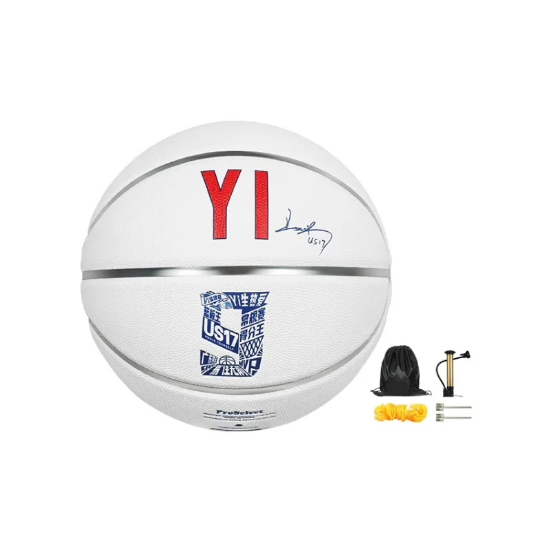 ProSelect x US17 Microfiber Leather Basketball White Size 7 Training Unisex-4
