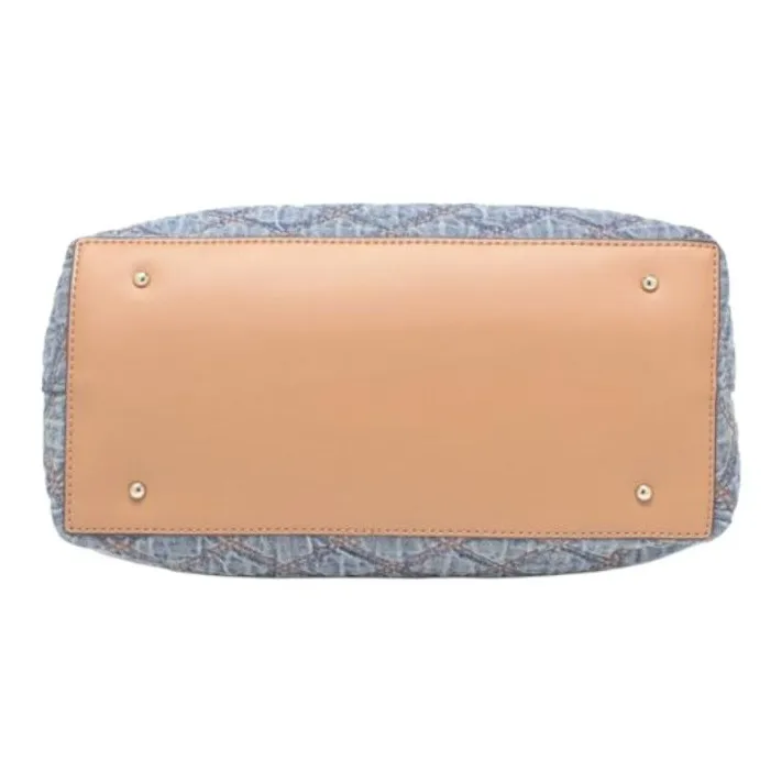 GUESS Cotton One Shoulder Handbags Women's Denim Blue-5