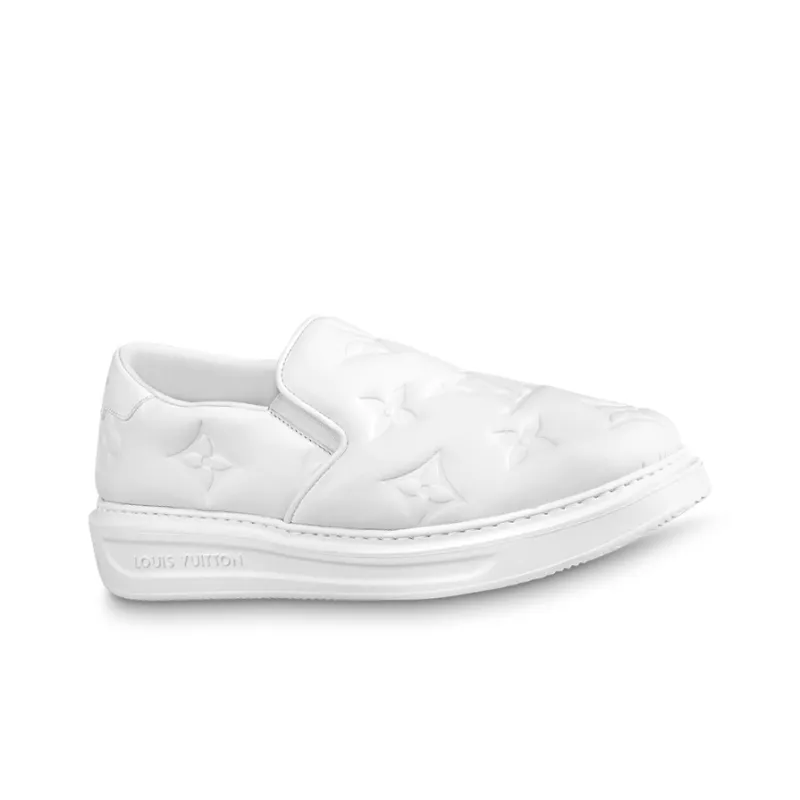 LOUIS VUITTON Beverly Hills Slip On Shoes 'White Monogram'-1