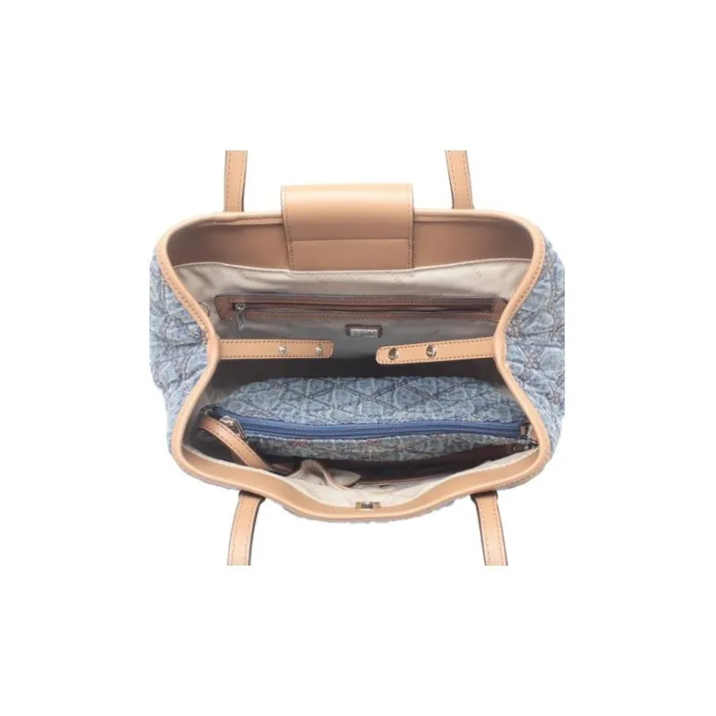 GUESS Cotton One Shoulder Handbags Women's Denim Blue-6