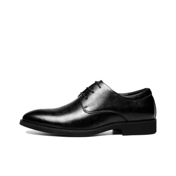 FAPAI Dress Shoes Men Low Top Black