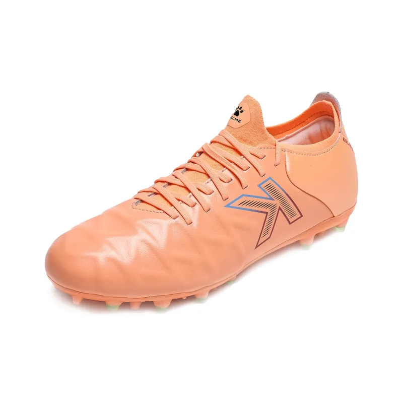 KELME MG Rubber Short Studs Anti Slip Wear Resistant Soccer Shoes Unisex Coral Orange-2