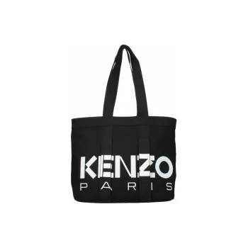 KENZO Canvas Tote Bag, Shopping Bag, Handbag, Shoulder Bag Large Size Men's Black & White