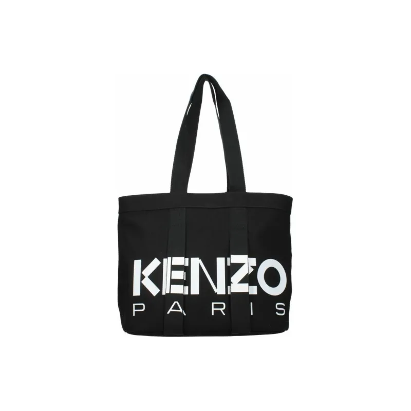 KENZO Canvas Tote Bag, Shopping Bag, Handbag, Shoulder Bag Large Size Men's Black & White-0