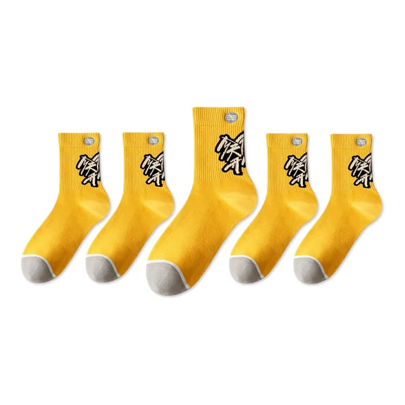 LUOLIAN Knee High Socks Unisex 5 Pack-16