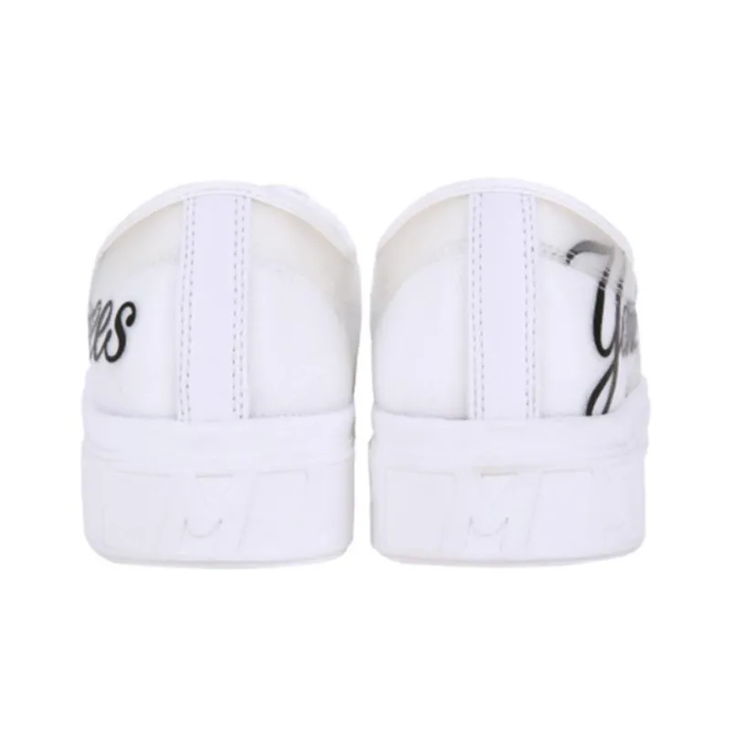 MLB Playball Anti Slip And Wear Resistant Lightweight Low Top Canvas Shoes Unisex White-3