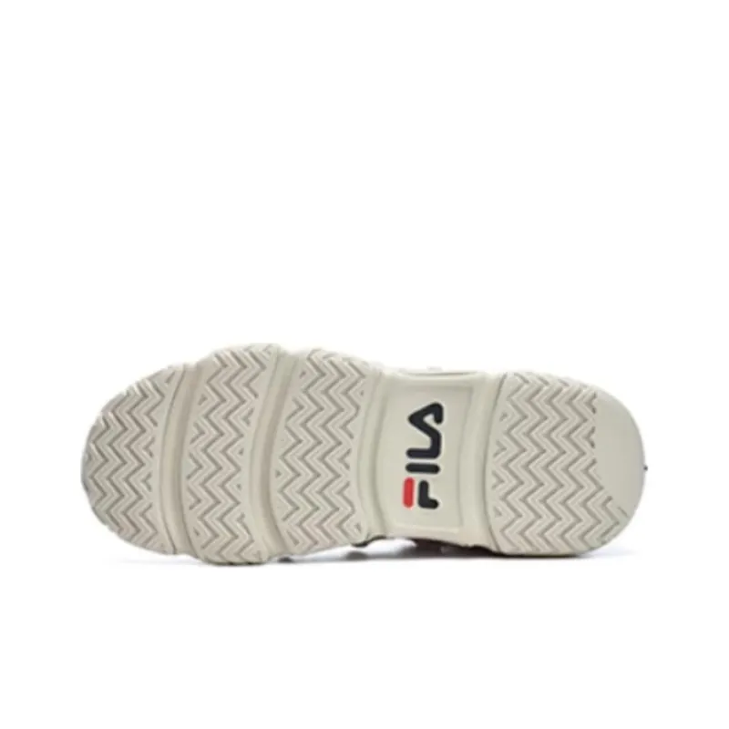 FILA FUSION BARRICADE Cushioning Wear Resistant Low Top Chunky Sneakers Women's Oat-4