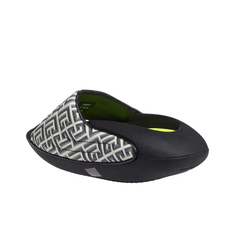 BALMAIN B It Padded 'Monogram Print' Slides-2