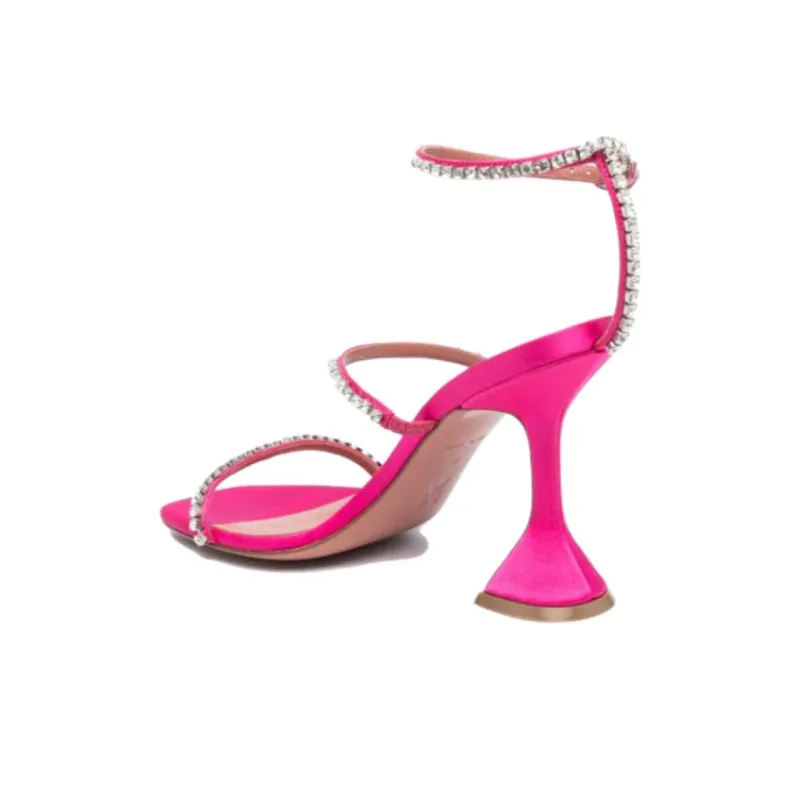AMINA MUADDI Gilda 95mm Crystal-embellished Sandals-3