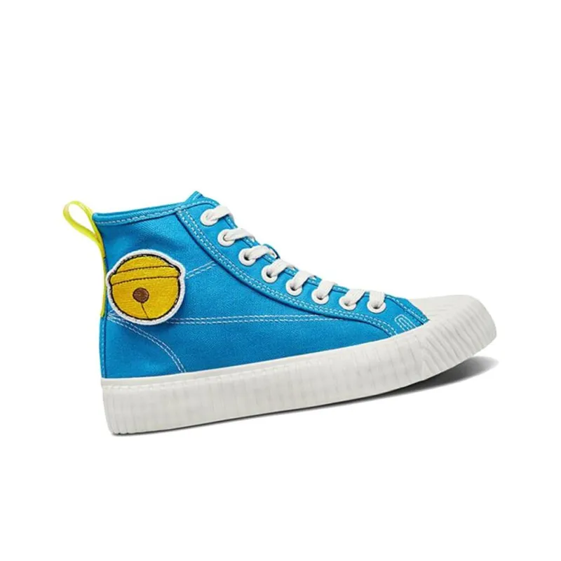 Doraemon x Kappa Slip-Resistant High-Top Canvas Shoes Unisex Blue-1