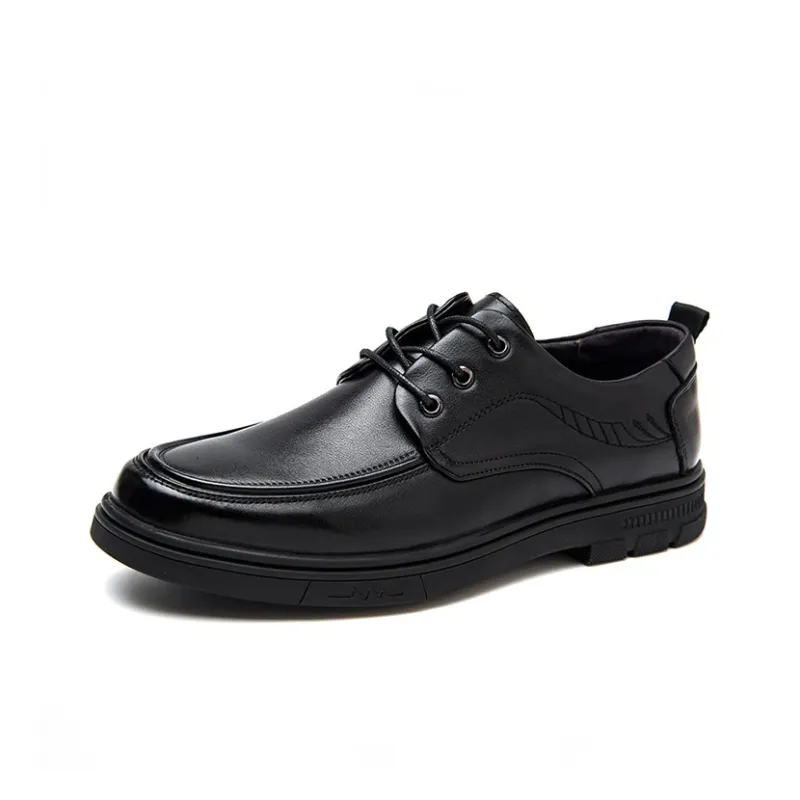 GZZ Dress Shoes Men Low Top Black-1