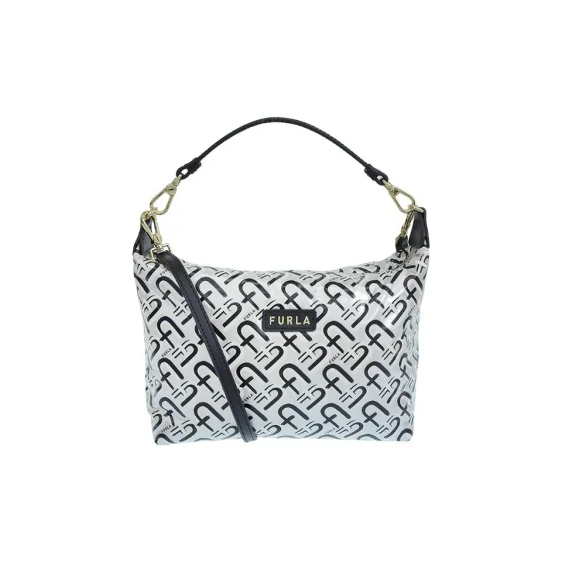 Furla Nylon Crossbody One Shoulder Handbag Women's Silver-0