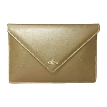 Vivienne Westwood Leather Clutch Women's Gold