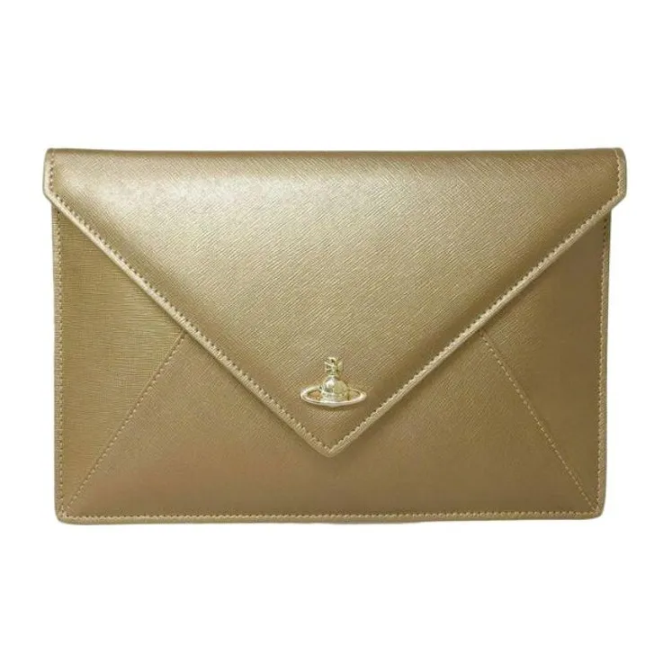 Vivienne Westwood Leather Clutch Women's Gold-0
