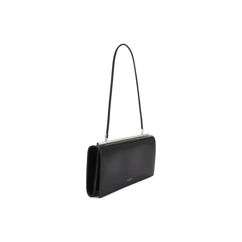SAINT LAURENT Suzanne Patent Leather Handbag Shoulder Bag Women's Black-1