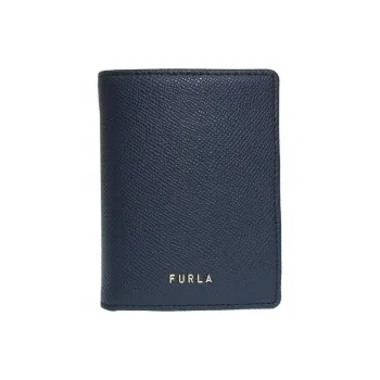 Furla Leather Wallet Small Size Women's Marine Blue