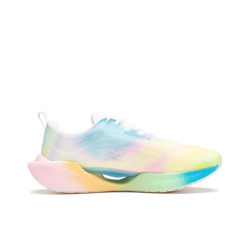 LiNing Super Light 19 Cushioned Anti-Slip Wear-Resistant Breathable Lightweight Low-Top Running Shoes Women's Pink Blue-1