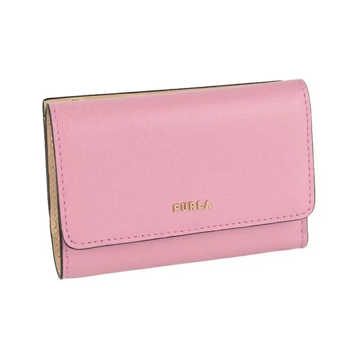 Furla Babylon Calfskin Wallet Women's Pink & Beige-1