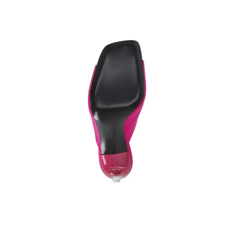 SERGIO ROSSI Open Toe Slip On Heeled Mules Women's-4