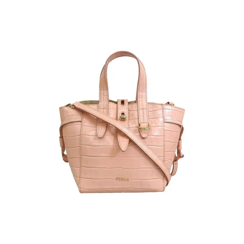 Furla Net Collection Leather Tote Bag Shopping Bag Shoulder Bag Crossbody Bag Handbag Mini Women's Rose Pink-0