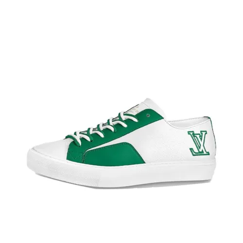 LOUIS VUITTON Tattoo Skateboard Shoes Men Low-Top White/Green