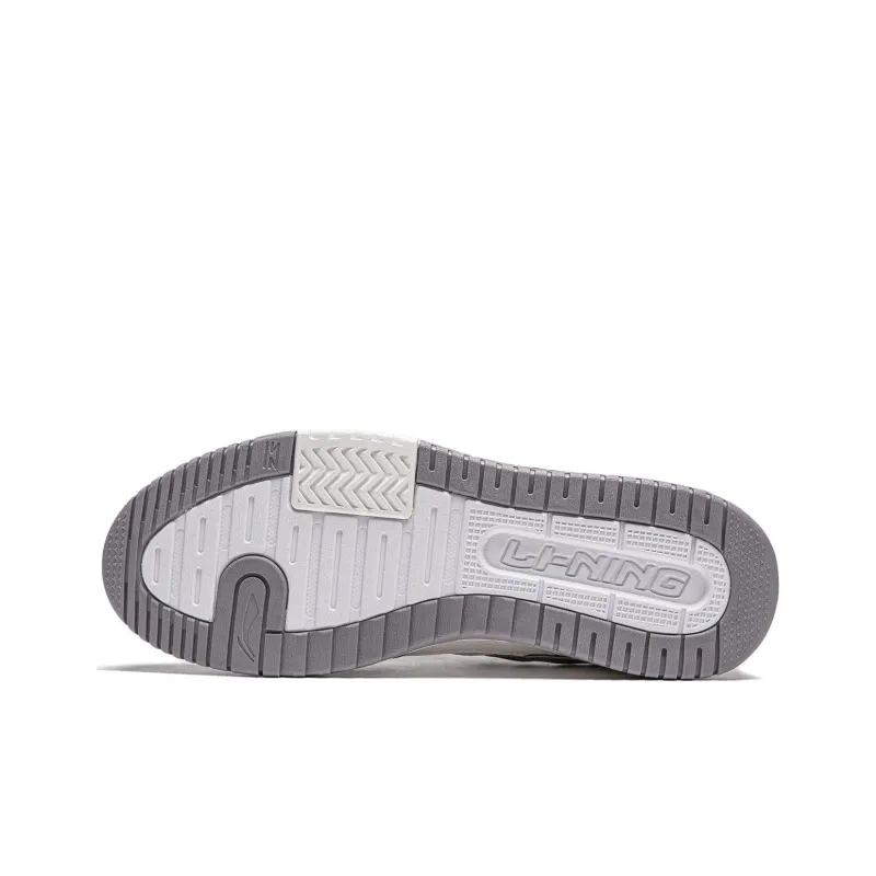 LiNing Tianji 2.0 Cushioning, Abrasion Resistant, Lightweight, And Breathable Low Top Skateboard Shoes Men's White Gray-3