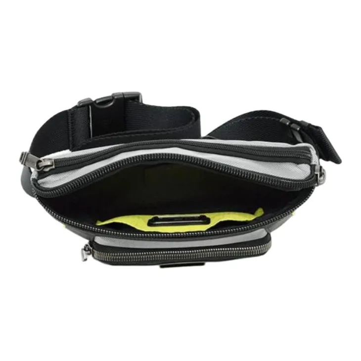 TUMI Alpha Bravo Nylon With Cow Leather Storage Bag Fanny Pack Unisex Gray & Yellow-4
