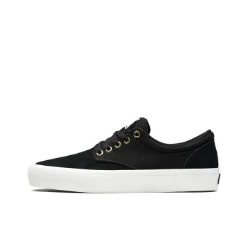 GOLUCK Cushioning, Wear Resistant Low Top Skateboard Shoes Unisex Black White