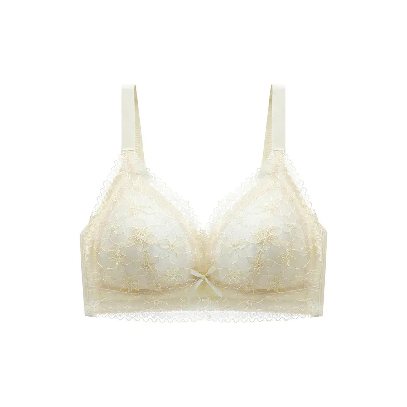 Flowers In Water Bra Women's Champagne-0