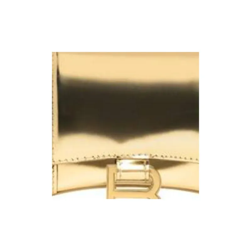 Balenciaga Calfskin Crossbody Bags Wallets Women's Gold-5