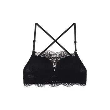 Flowers In Water Bra Women's Black