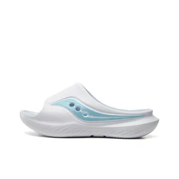 Saucony Cradle Slip Resistant Abrasion Resistant Slide Slippers Unisex White Light Blue