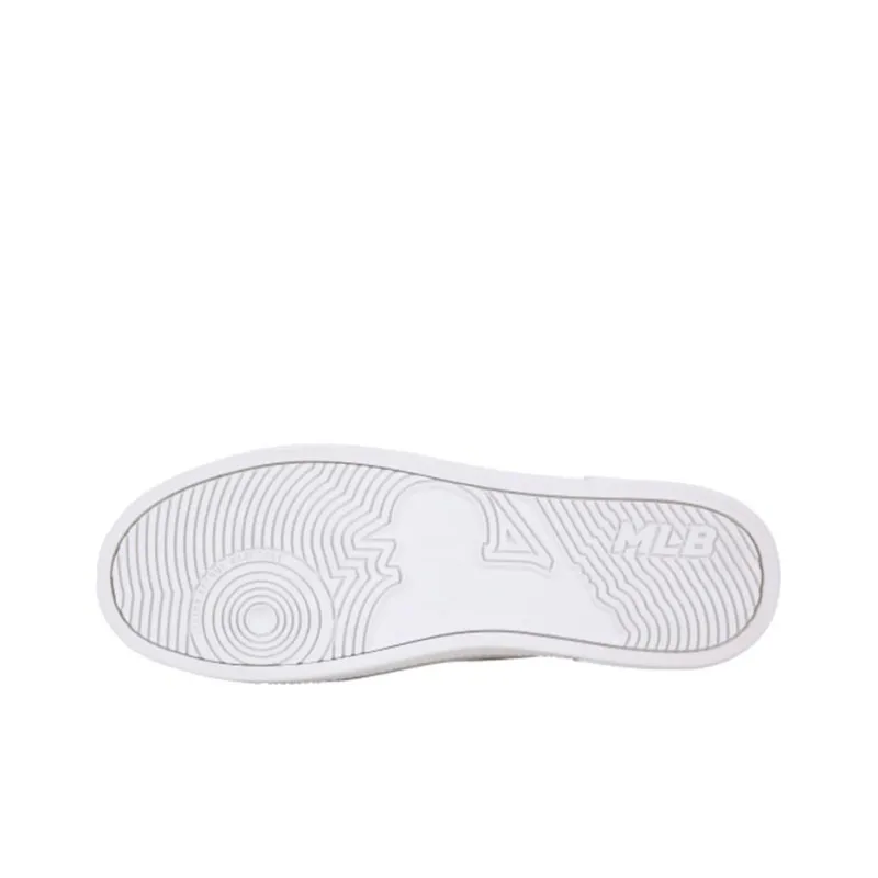 MLB Playball Anti Slip And Wear Resistant Lightweight Low Top Canvas Shoes Unisex White-4