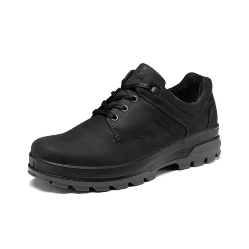 Ecco Low Top Casual Leather Shoes Men's Black-1