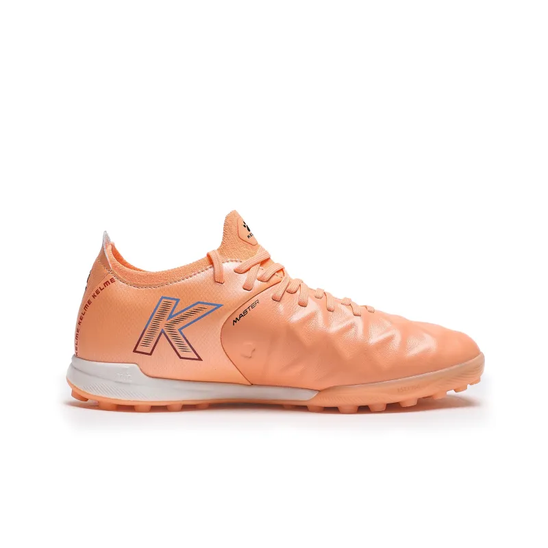 KELME TF Rubber Broken Studs Cushioning Anti Slip And Wear Resistant Soccer Shoes Unisex Coral Orange-1