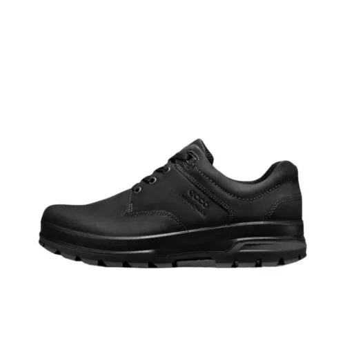 Ecco Low Top Casual Leather Shoes Men's Black