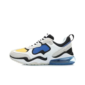 LiNing CF Counterflow Cushioning Anti Slip And Wear Resistant Low Top Sports Casual Shoes Men's White Blue