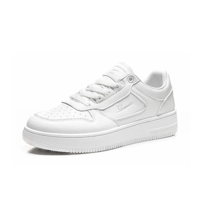 Warrior Air Force 1 White Sneakers Slip Resistant Balanced Lightweight Breathable Low Top Skateboard Shoes Unisex White-1