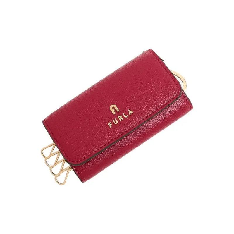 Furla Leather Key Pouch Women's Red-2