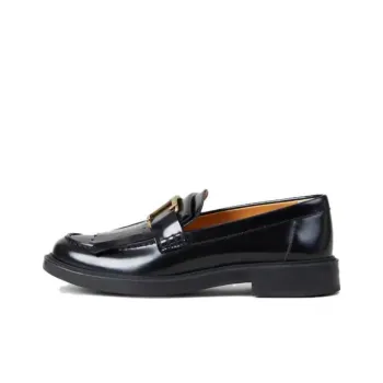 TOD'S Logo Plaque Fringed Loafers Women's