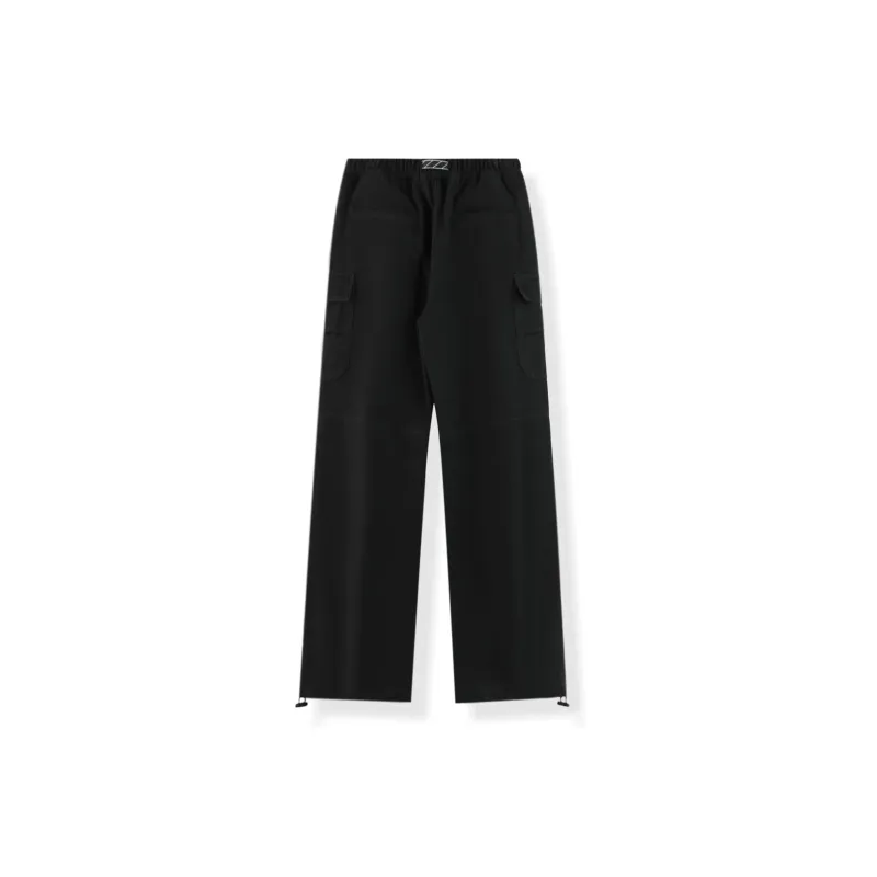 WILD LEADER Casual Pants Unisex Black-1
