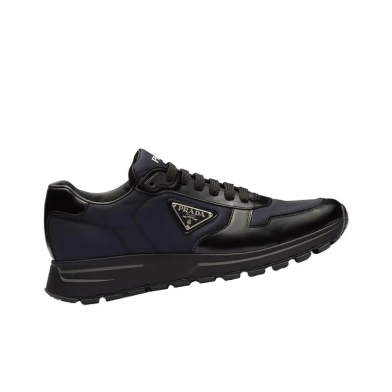 PRADA Prax Re-Nylon Sneaker Black Blue-1