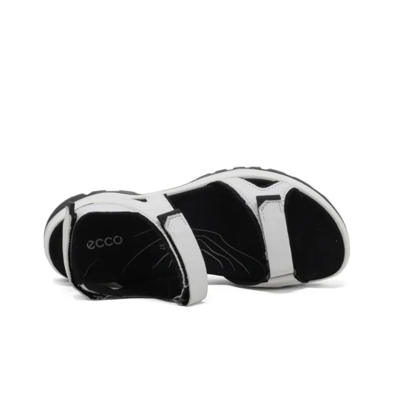 Ecco Stylish Sandals Women's White Black-3