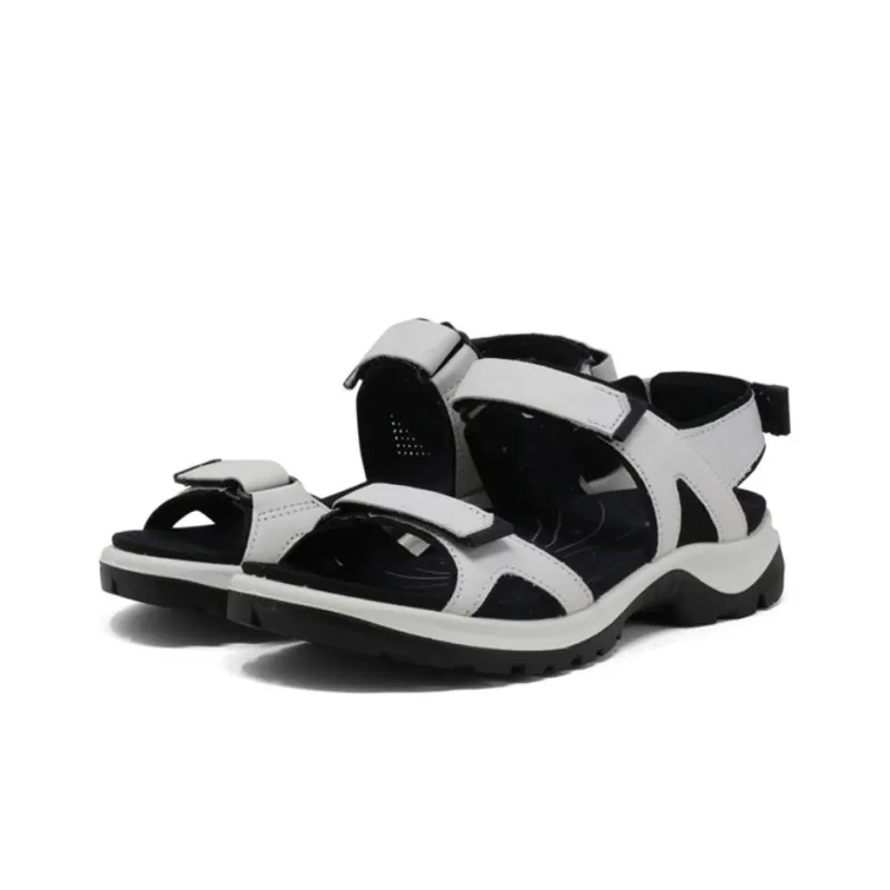 Ecco Stylish Sandals Women's White Black-1