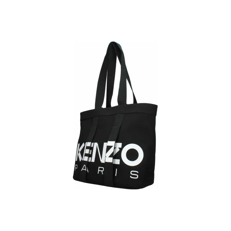 KENZO Canvas Tote Bag, Shopping Bag, Handbag, Shoulder Bag Large Size Men's Black & White-1