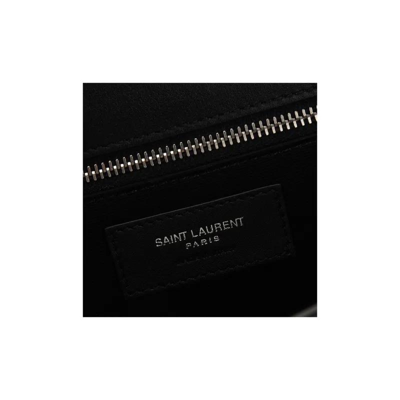SAINT LAURENT Suzanne Patent Leather Handbag Shoulder Bag Women's Black-5